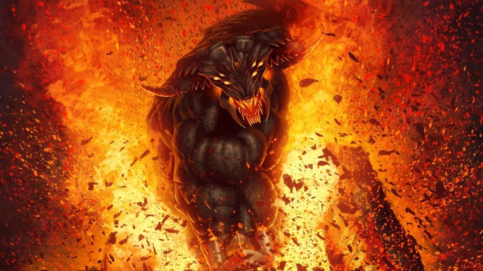 Dark Demon in Fire
