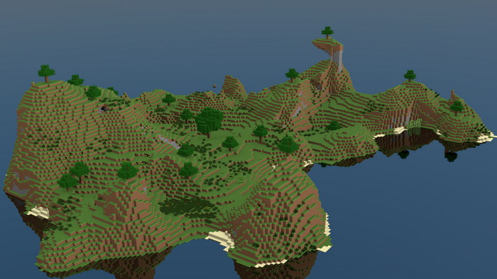 Floating islands in Minecraft