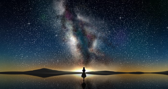 Violet Evergarden under the Milky Way