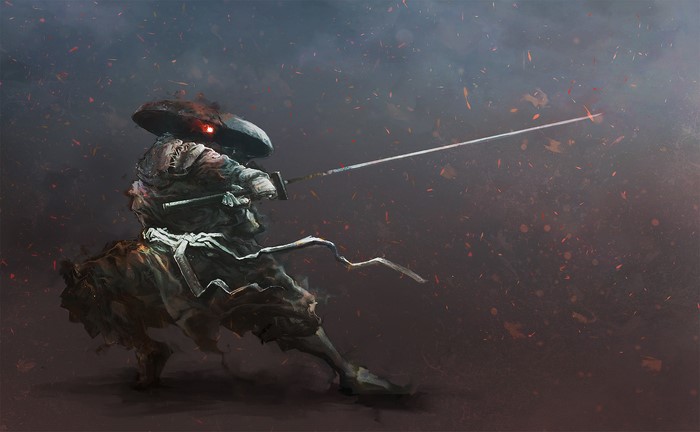 Fantasy Samurai Warrior with Sword