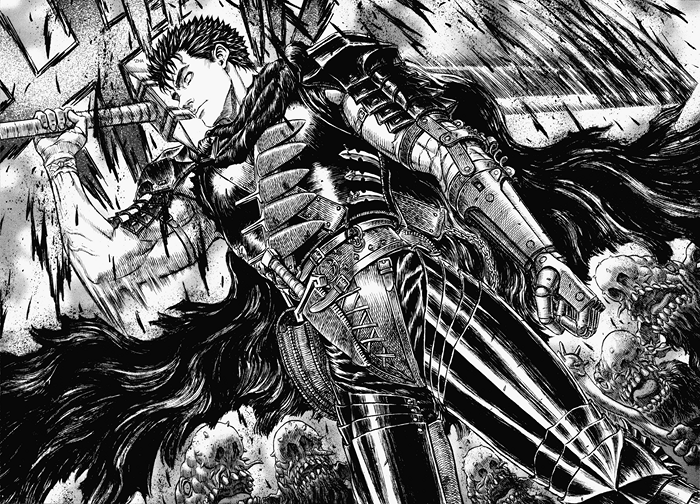 Guts from Berserk with sword and armor