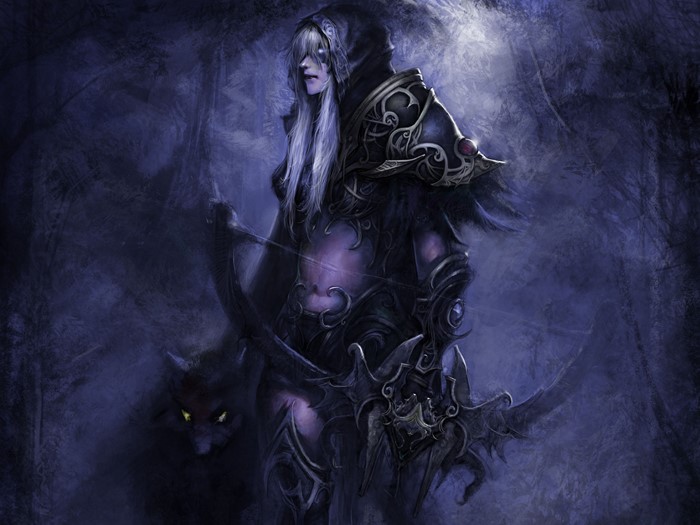 Sylvanas Windrunner from World of Warcraft with wolf