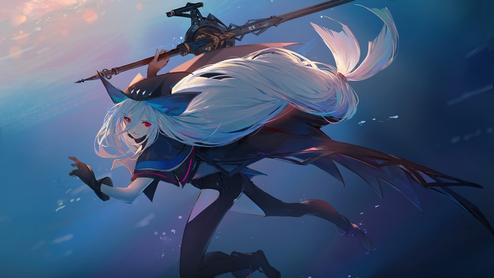 Skadi, Arknights, Anime, Girl, 4K