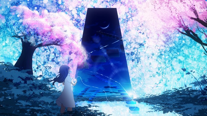 Girl Amid Cherry Blossoms by Magical Portal