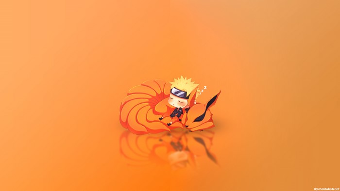 Naruto and Kurama Sleeping Peacefully