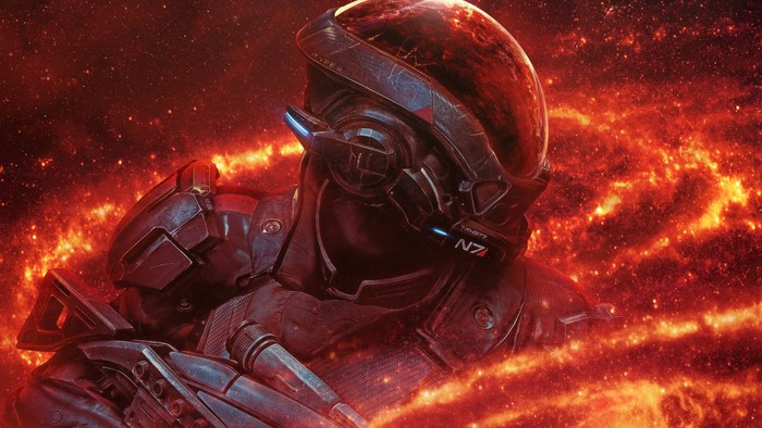 Mass Effect: Andromeda Soldier in Space