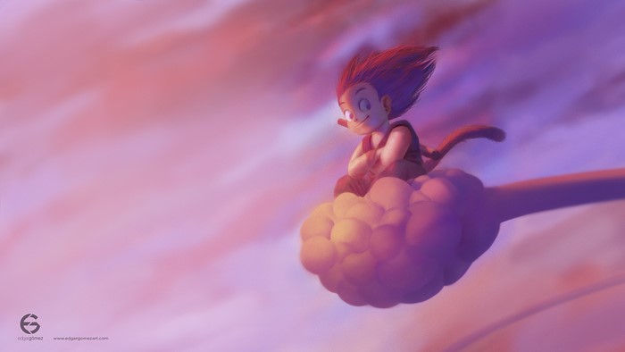 Goku from Dragon Ball Z on Nimbus