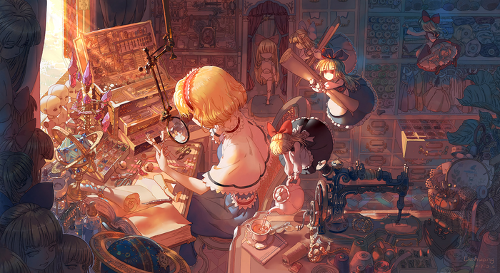 Alice Margatroid from Touhou Project in a workshop