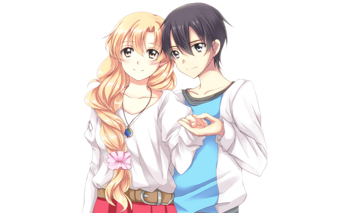 Asuna and Kirito from Sword Art Online