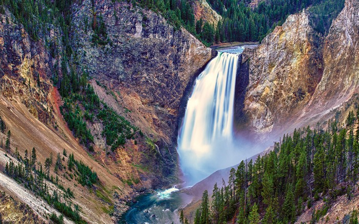 Lower Falls of the Yellowstone River in Yellowstone National Park