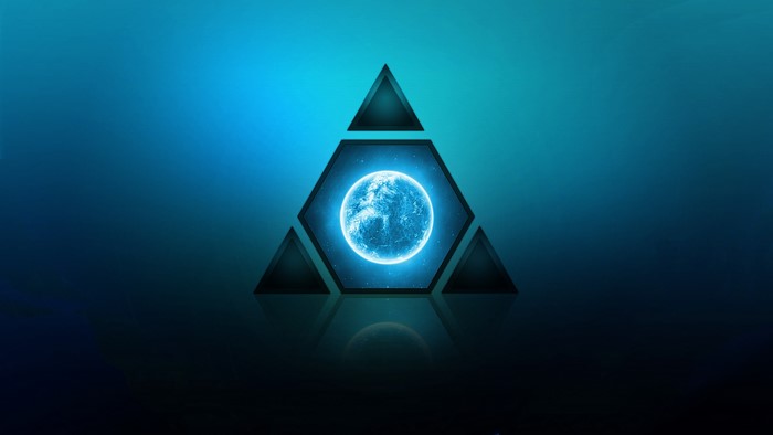 Blue Planet in Geometric Design