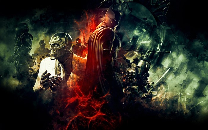 Batman: Arkham Origins - Batman, Deathstroke, and Soldiers