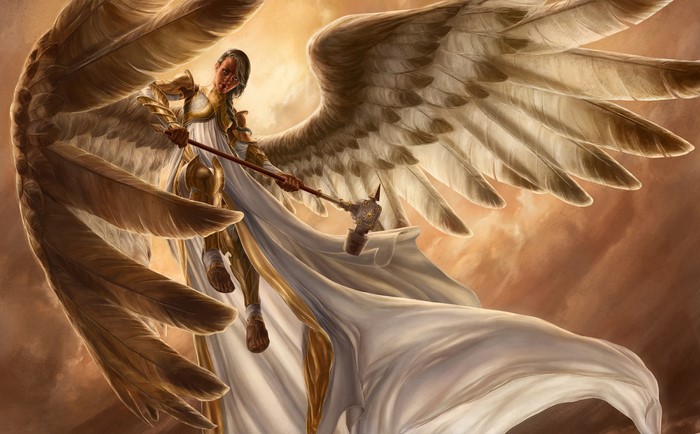 Angel Warrior with Hammer from Magic: The Gathering