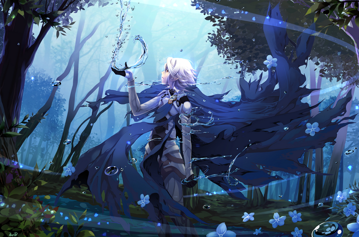 Corrin from Fire Emblem Fates manipulating water