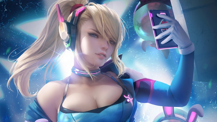 Samus Aran, Selfie, Metroid, 4K