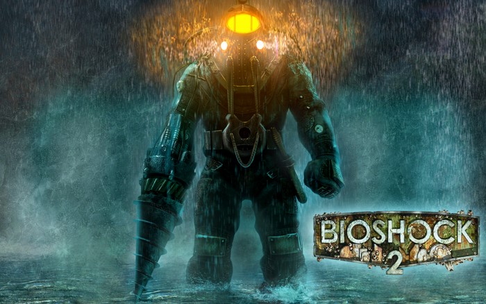 Big Daddy from BioShock 2 in the rain