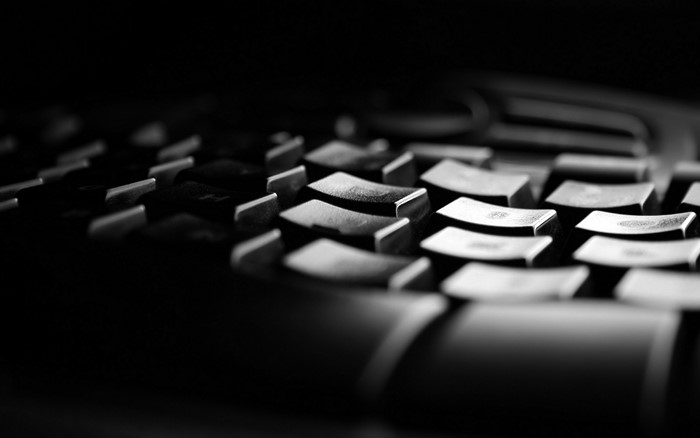 Close-up of a black keyboard