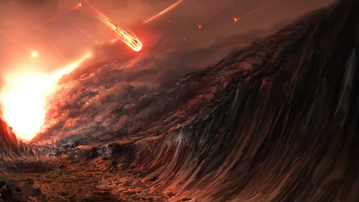 Apocalyptic Sci Fi Meteor Shower