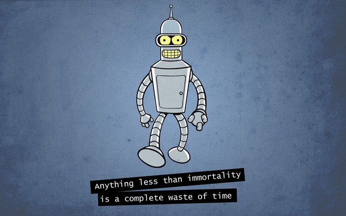 Bender from Futurama with quote