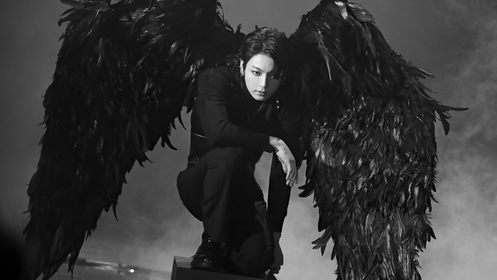 BTS, Jungkook, Black Wings, Map of the Soul 7, 4K