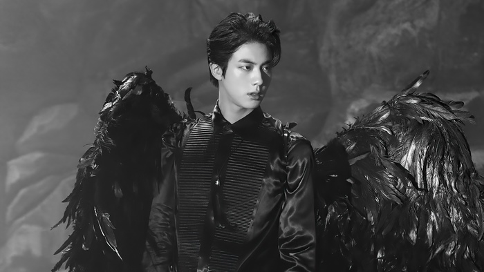 BTS, Jin, Black Wings, Map of the Soul 7, 4K