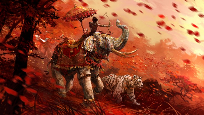 Elephant with Archer and Tiger from Far Cry 4