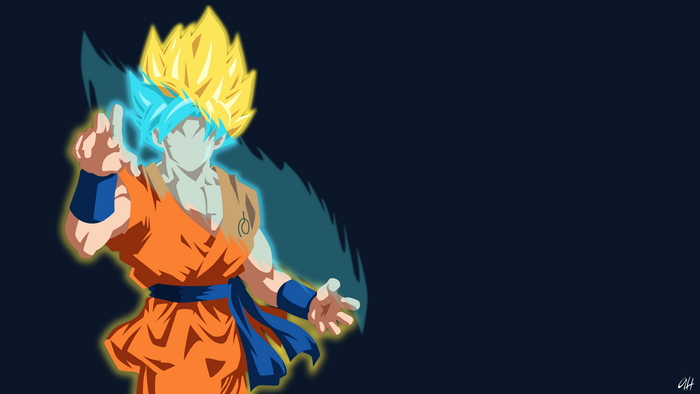 Goku from Dragon Ball Super Saiyan Blue and Super Saiyan