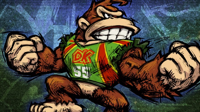 Donkey Kong from Nintendo wearing a DK shirt