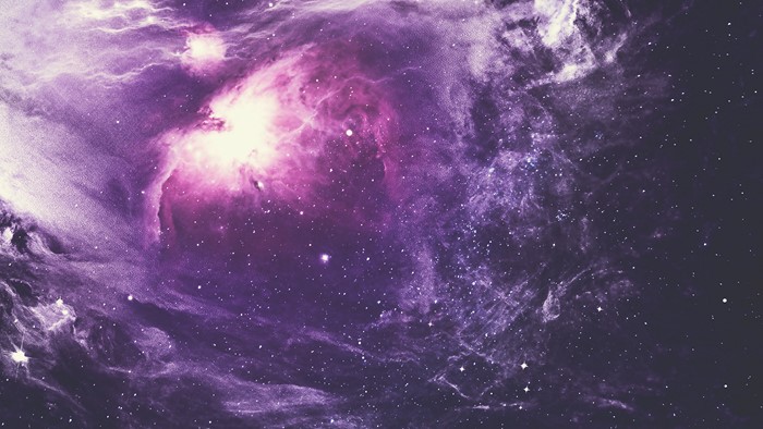 Purple and pink nebula with stars