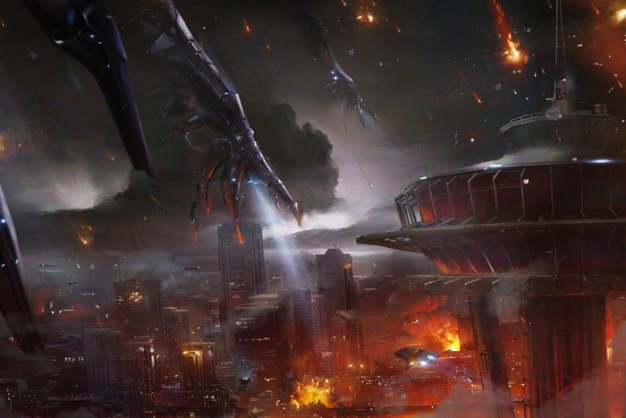 Mass Effect 3 Reaper invasion of Earth