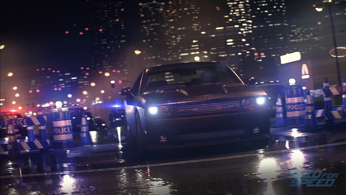 Need for Speed (2015) police chase at night