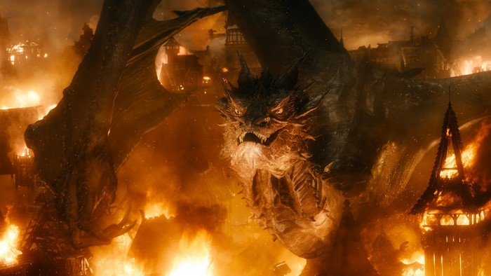 Smaug the dragon in The Hobbit: The Battle of the Five Armies