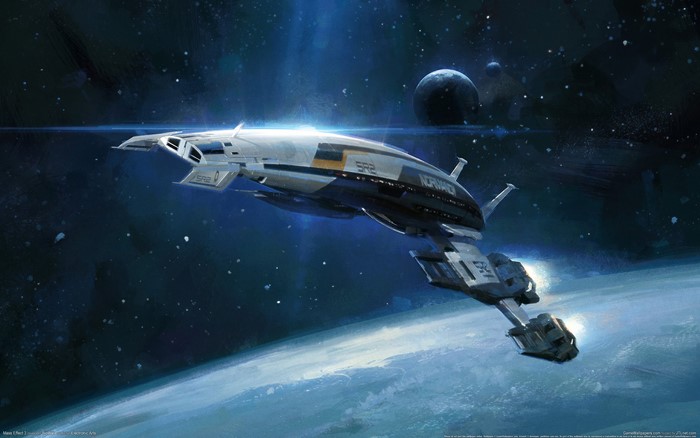 Normandy SR-2 from Mass Effect in space