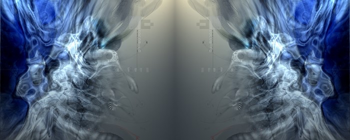 Abstract blue and grey digital art