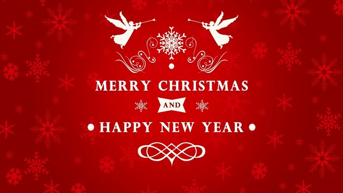 Merry Christmas and Happy New Year Festive Greeting