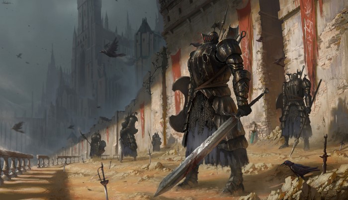 Knights in armor in Dark Souls II