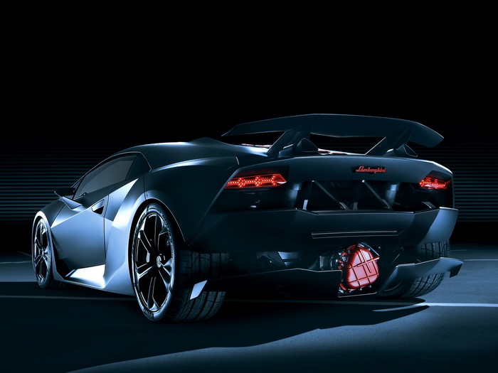Lamborghini Aventador SVJ Rear View