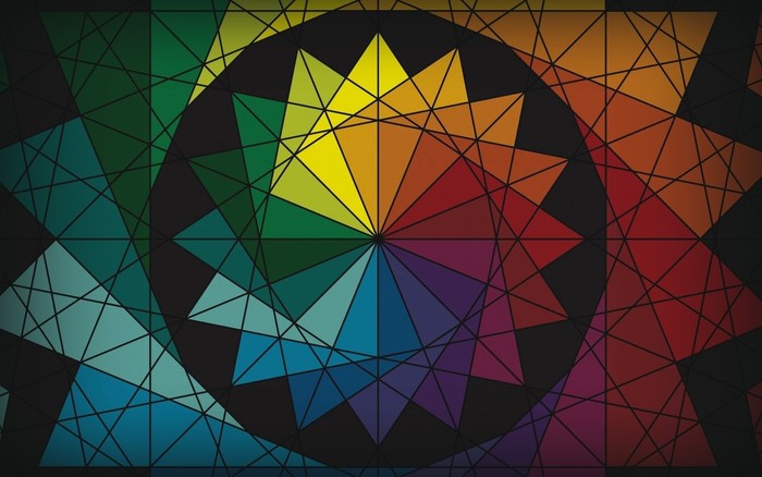 Abstract geometric pattern with rainbow colors