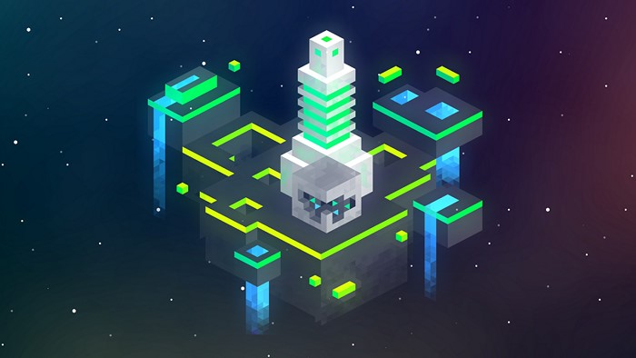 Abstract Isometric Digital Art