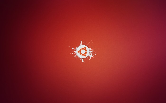 Ubuntu Logo on Red Gradient Background
