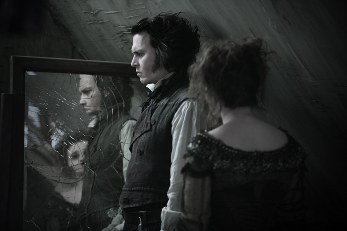 Johnny Depp and Helena Bonham Carter in Sweeney Todd