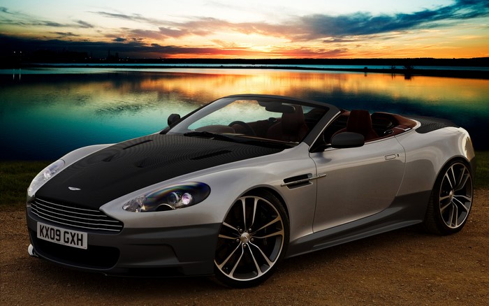 Aston Martin DBS Volante Convertible at Sunset