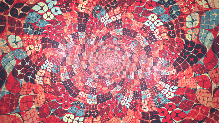 Abstract Red and Blue Spiral Pattern