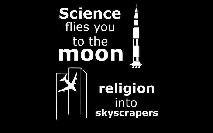 Science vs Religion illustration
