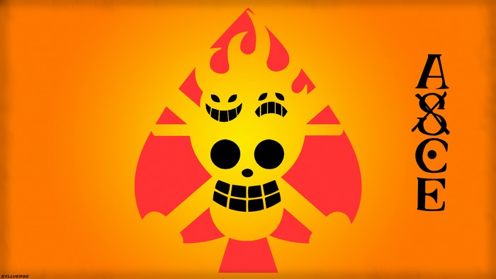 Minimalist Portgas D. Ace Fire Skull Emblem