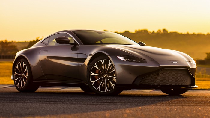 Aston Martin Vantage sports car on a road