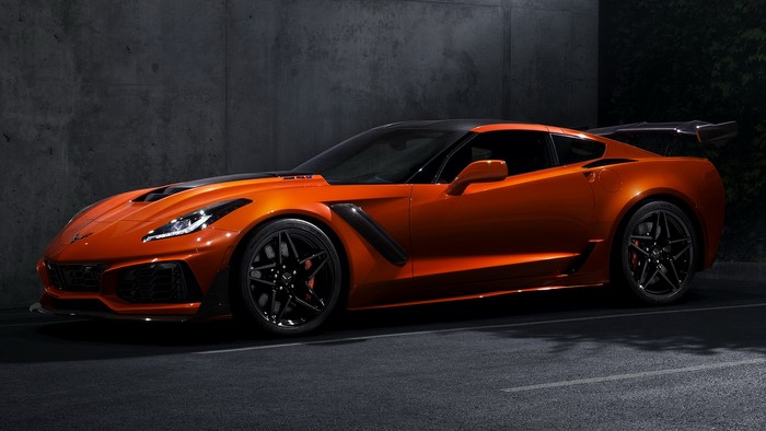 Orange Chevrolet Corvette ZR1 Race Car