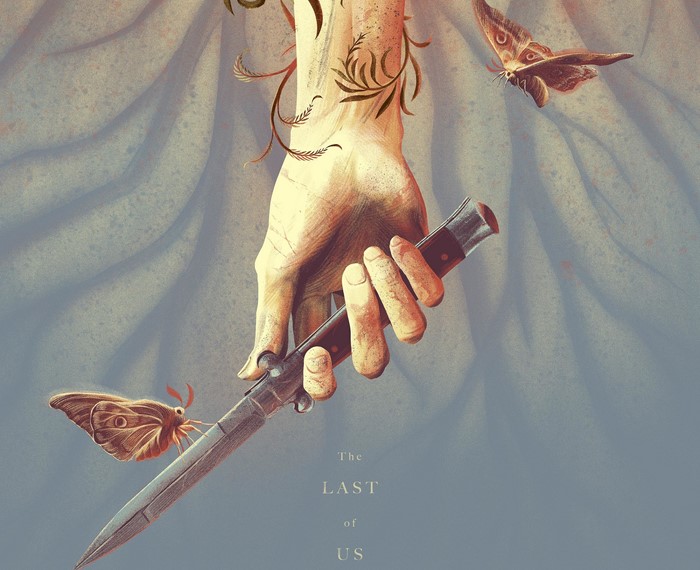 The Last of Us Part II Poster with Knife and Moths