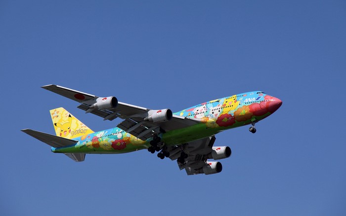 Pikachu Boeing 747 Airplane