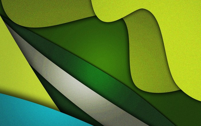 Abstract green and blue layered shapes